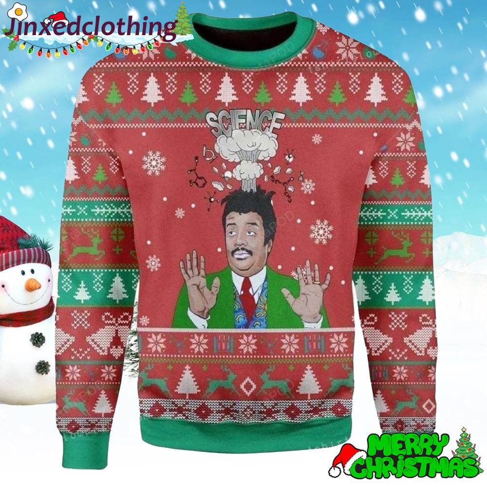 Neil Degrasse Tyson Science Christmas Ugly Sweater 